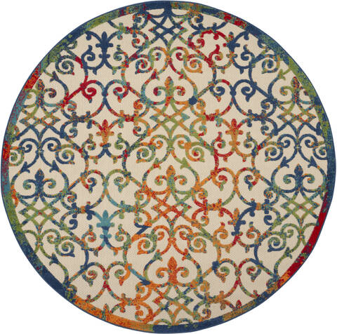 Nourison Aloha Multicolor Round 710 X 710 Area Rug 805-112690 Image 0
