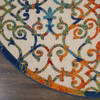 Nourison Aloha Multicolor Round 710 X 710 Area Rug 805-112690 Thumb 1