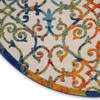 Nourison Aloha Multicolor Round 710 X 710 Area Rug 805-112690 Thumb 5