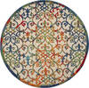 Nourison Aloha Multicolor Round 710 X 710 Area Rug  805-112690 Thumb 0