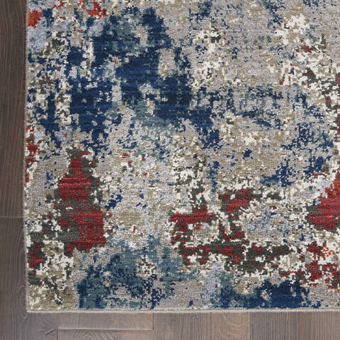 Nourison Artworks Blue 79 X 99 Area Rug 805-112693 Image 1