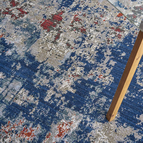 Nourison Artworks Blue 79 X 99 Area Rug 805-112693 Image 4