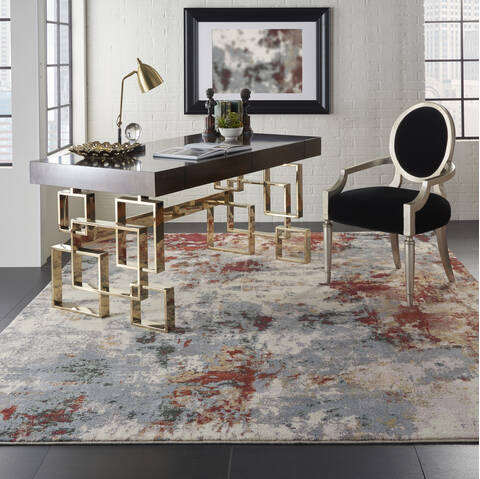 Nourison Artworks Grey 79 X 99 Area Rug 805-112694 Image 3