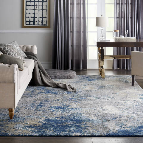 Nourison Artworks Blue 86 X 116 Area Rug 805-112704 Image 3