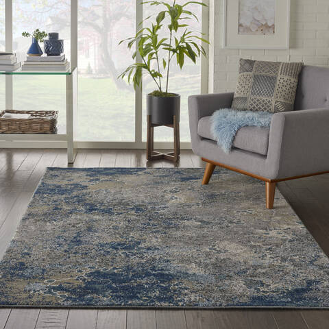 Nourison Artworks Blue 56 X 80 Area Rug 805-112706 Image 3