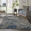 Nourison Artworks Blue 56 X 80 Area Rug  805-112706 Thumb 3