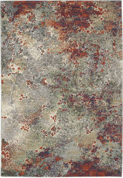 Nourison Artworks Red Rectangle 6x9 ft Wool Carpet 112708