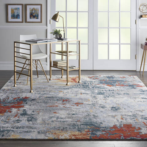 Nourison Artworks Grey 79 X 99 Area Rug 805-112711 Image 3