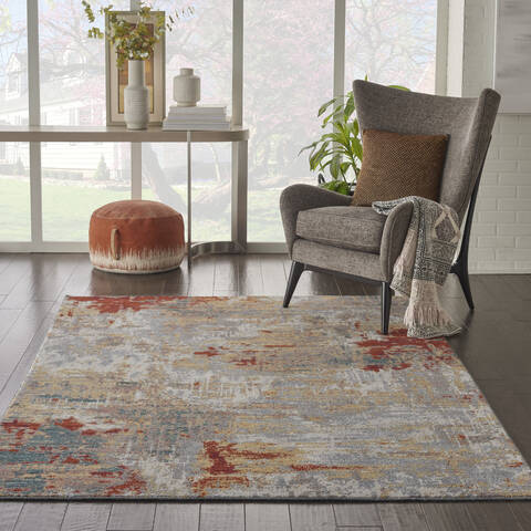 Nourison Artworks Grey 56 X 80 Area Rug 805-112715 Image 3