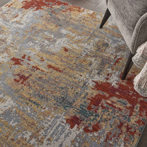 Nourison Artworks Grey 56 X 80 Area Rug 805-112715 Image 4