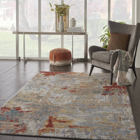 Nourison Artworks Grey 56 X 80 Area Rug 805-112715 Image 5