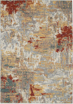 Nourison Artworks Grey Rectangle 6x9 ft Wool Carpet 112715