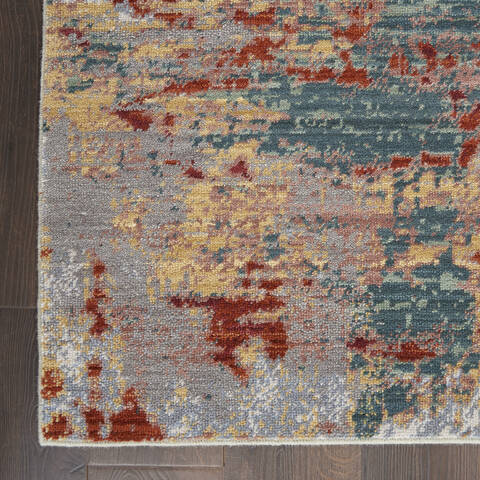 Nourison Artworks Grey 96 X 126 Area Rug 805-112716 Image 1