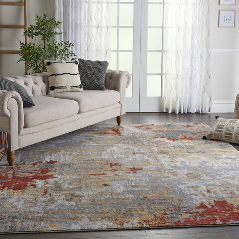 Nourison Artworks Grey 96 X 126 Area Rug 805-112716 Image 5
