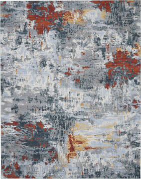 Nourison Artworks Grey Rectangle 10x12 ft Wool Carpet 112718