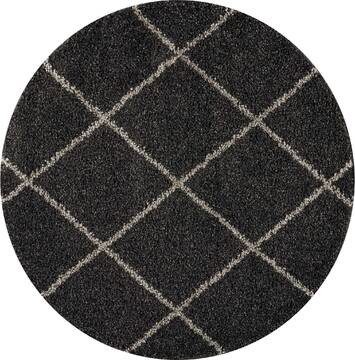 Nourison Brisbane Grey Round 4 ft and Smaller Polypropylene Carpet 112756