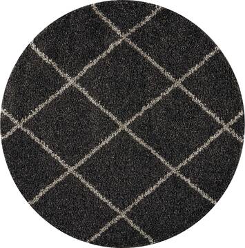 Nourison Brisbane Grey Round 4'0" X 4'0" Area Rug  805-112756