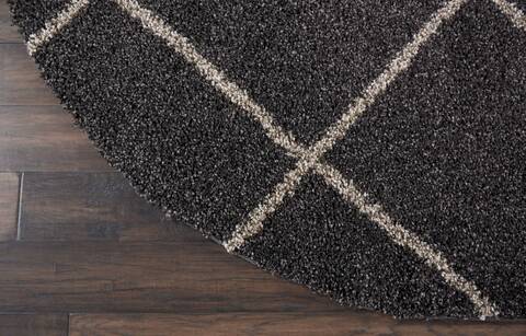 Nourison Brisbane Grey Round 67 X 67 Area Rug 805-112759 Image 1