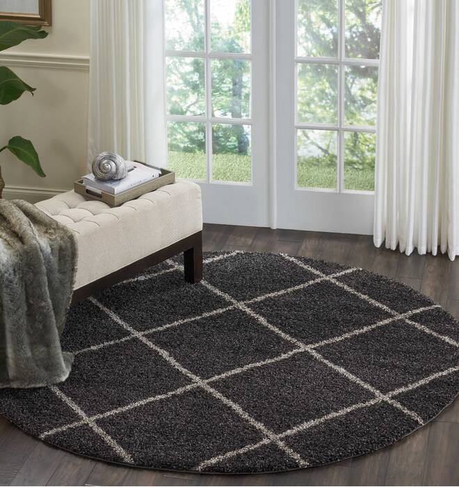 Nourison Brisbane Grey Round 67 X 67 Area Rug 805-112759 Image 3