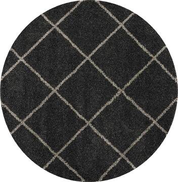 Nourison Brisbane Grey Round 7 to 8 ft Polypropylene Carpet 112759