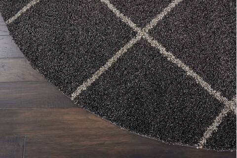 Nourison Brisbane Grey Round 82 X 82 Area Rug 805-112760 Image 1