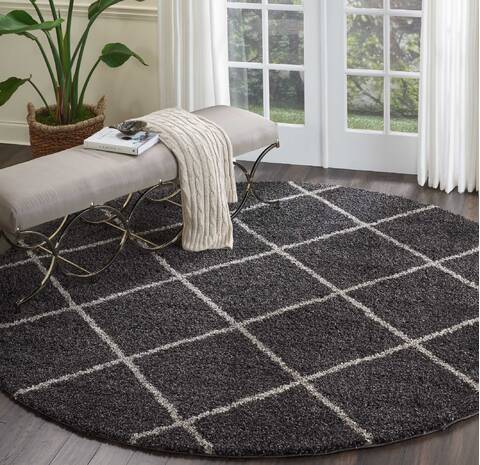 Nourison Brisbane Grey Round 82 X 82 Area Rug 805-112760 Image 3