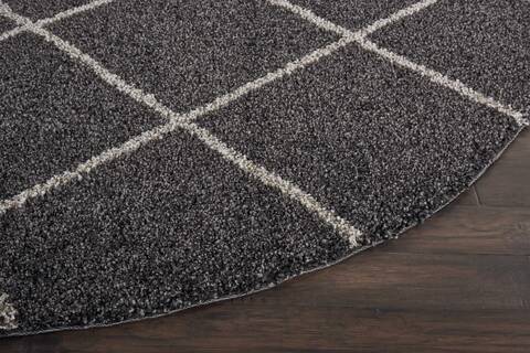 Nourison Brisbane Grey Round 82 X 82 Area Rug 805-112760 Image 4