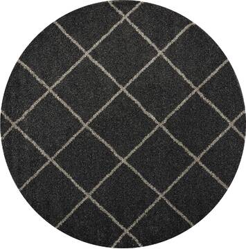 Nourison Brisbane Grey Round 7 to 8 ft Polypropylene Carpet 112760