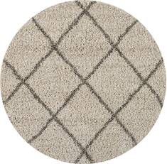 Nourison Brisbane Beige Round 4 ft and Smaller Polypropylene Carpet 112762