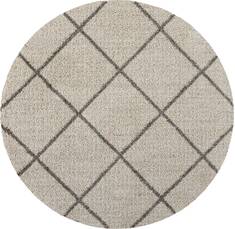 Nourison Brisbane Beige Round 7 to 8 ft Polypropylene Carpet 112764