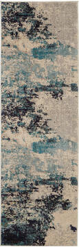 Nourison Celestial Grey Runner 6 ft and Smaller Polypropylene Carpet 112775