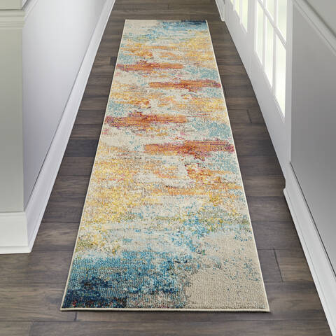 Nourison Celestial Multicolor Runner 22 X 100 Area Rug 805-112776 Image 3