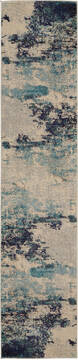 Nourison Celestial Beige Runner 10 to 12 ft Polypropylene Carpet 112777