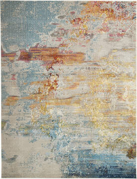 Nourison Celestial Multicolor Rectangle 9x12 ft Polypropylene Carpet 112778