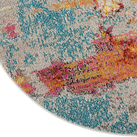 Nourison Celestial Multicolor Round 40 X 40 Area Rug 805-112779 Image 5