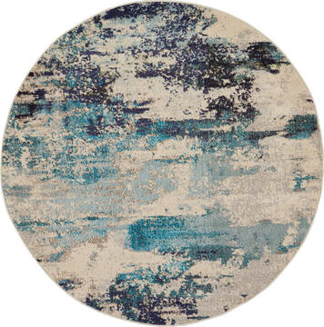 Nourison Celestial Beige Round 5'3" X 5'3" Area Rug  805-112782