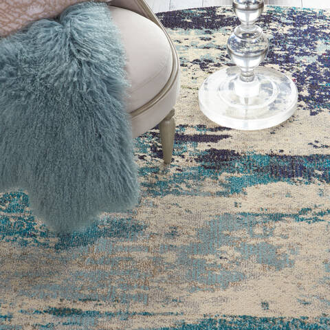 Nourison Celestial Beige Round 710 X 710 Area Rug 805-112784 Image 4