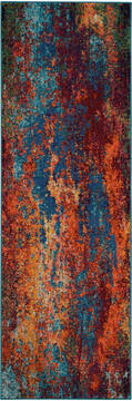 Nourison Celestial Blue Runner 6 ft and Smaller Polypropylene Carpet 112792