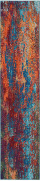 Nourison Celestial Blue Runner 10 to 12 ft Polypropylene Carpet 112793