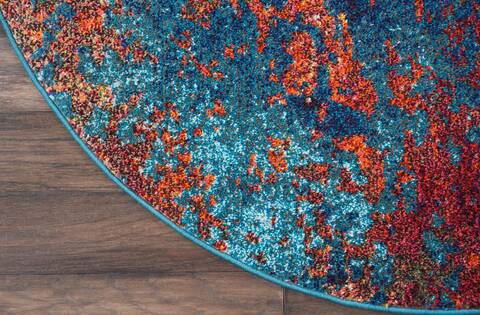 Nourison Celestial Blue Round 710 X 710 Area Rug 805-112797 Image 1