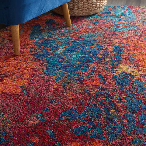 Nourison Celestial Blue Round 710 X 710 Area Rug 805-112797 Image 4