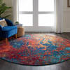 Nourison Celestial Blue Round 710 X 710 Area Rug  805-112797 Thumb 3