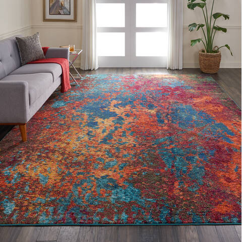 Nourison Celestial Blue 90 X 120 Area Rug 805-112798 Image 3