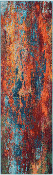 Nourison Celestial Blue Runner 6 to 9 ft Polypropylene Carpet 112799