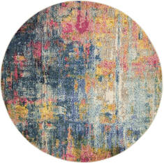 Nourison Celestial Blue Round 4'0" X 4'0" Area Rug  805-112806