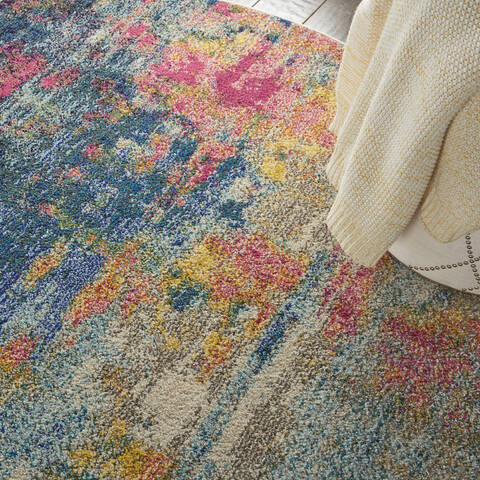 Nourison Celestial Blue Round 53 X 53 Area Rug 805-112807 Image 4