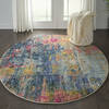 Nourison Celestial Blue Round 53 X 53 Area Rug 805-112807 Thumb 3