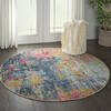 Nourison Celestial Blue Round 53 X 53 Area Rug 805-112807 Thumb 5