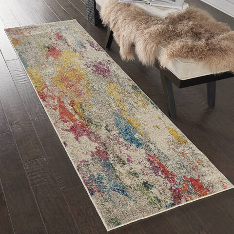 Nourison Celestial Beige Runner 20 X 60 Area Rug 805-112812 Image 3