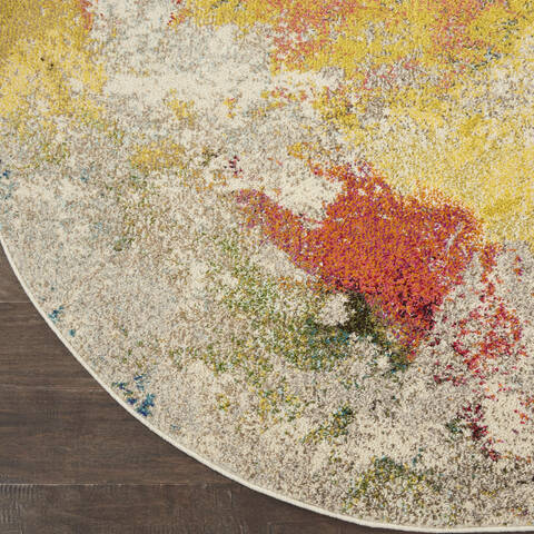 Nourison Celestial Beige Round 53 X 53 Area Rug 805-112819 Image 1
